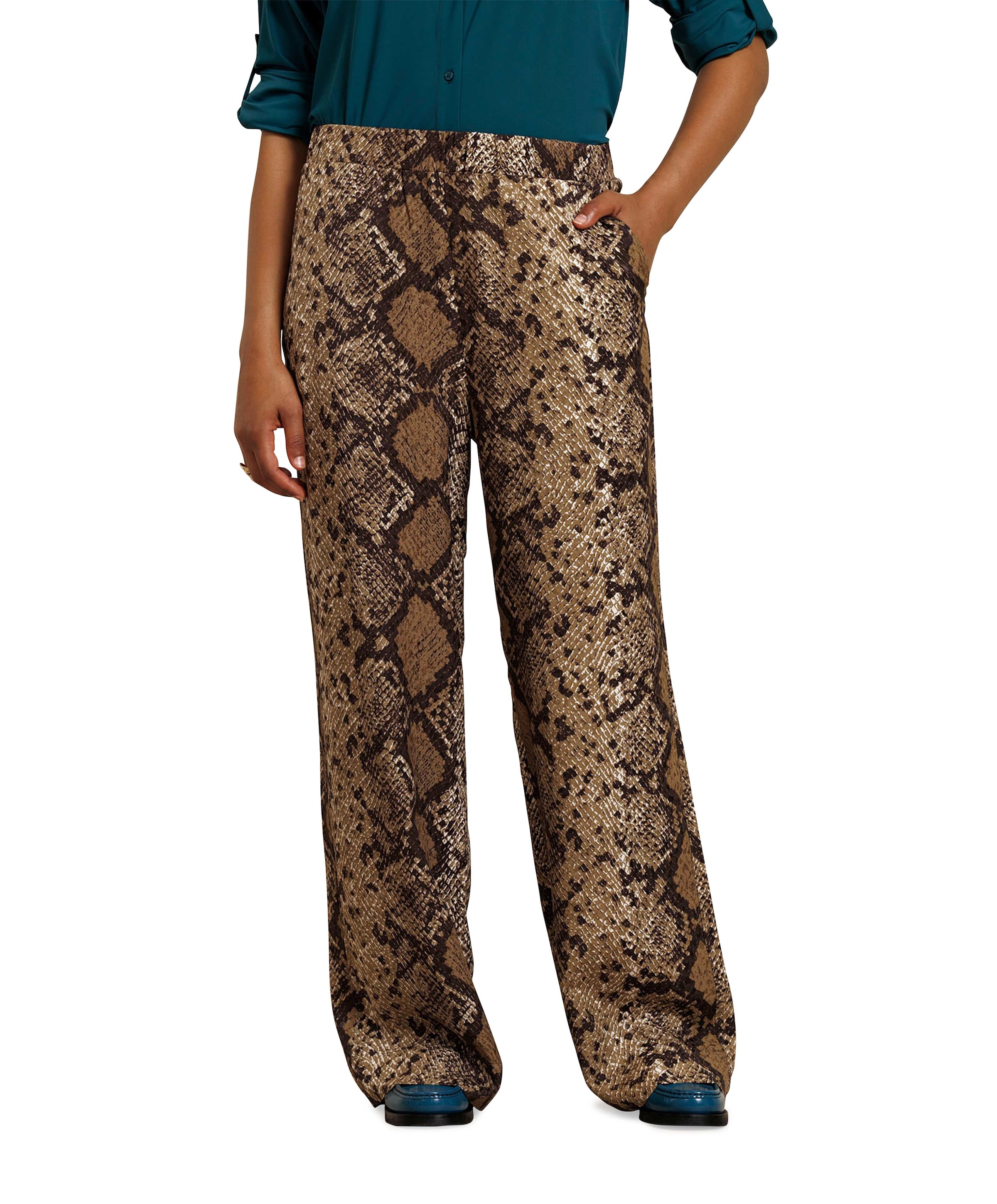 Studio Anneloes Mienke snake dames broek beige