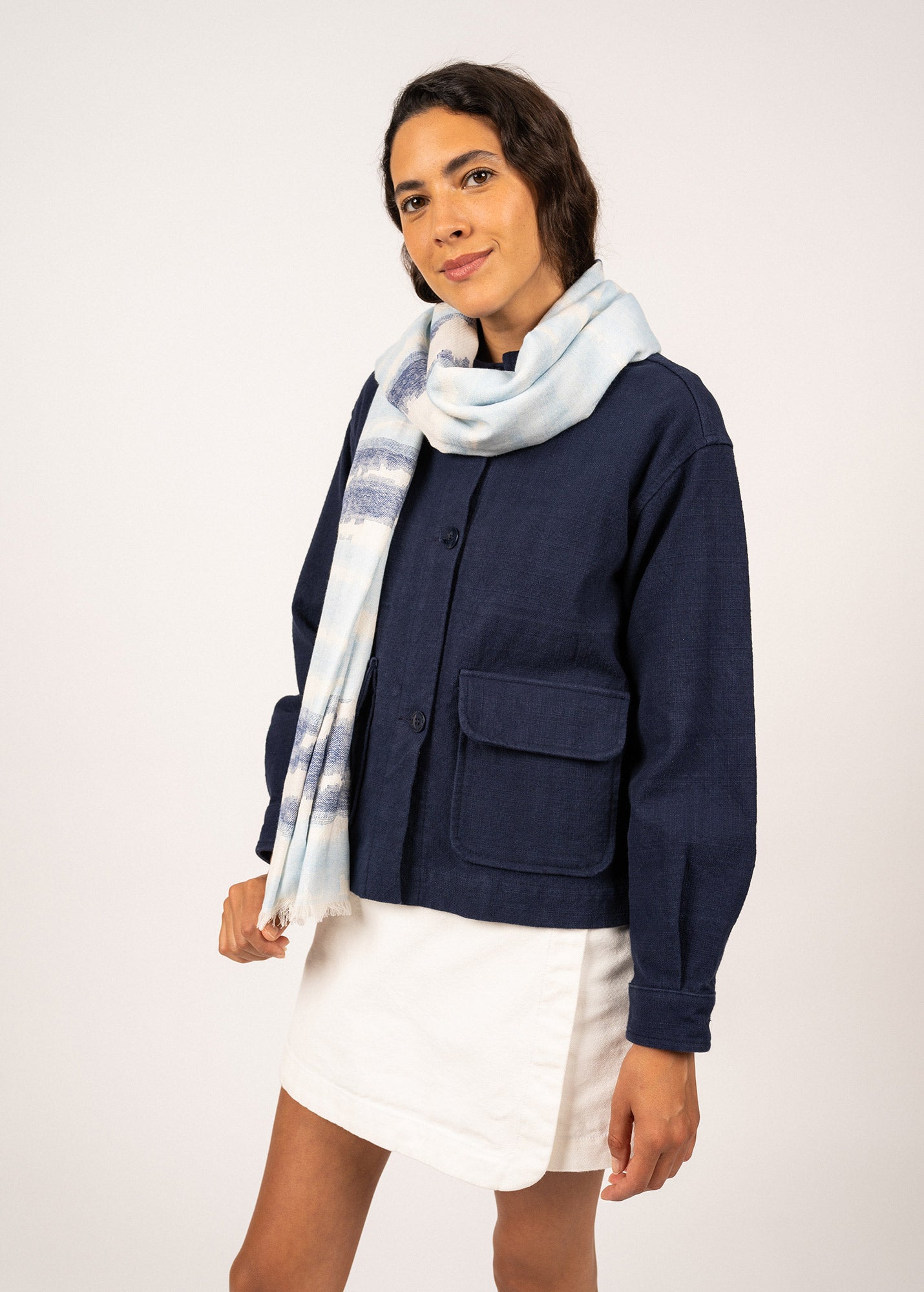 Grand foulard Cap Indigo