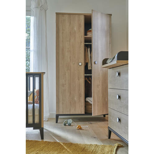 Armoire 2 portes Marcel Black - GALIPETTE