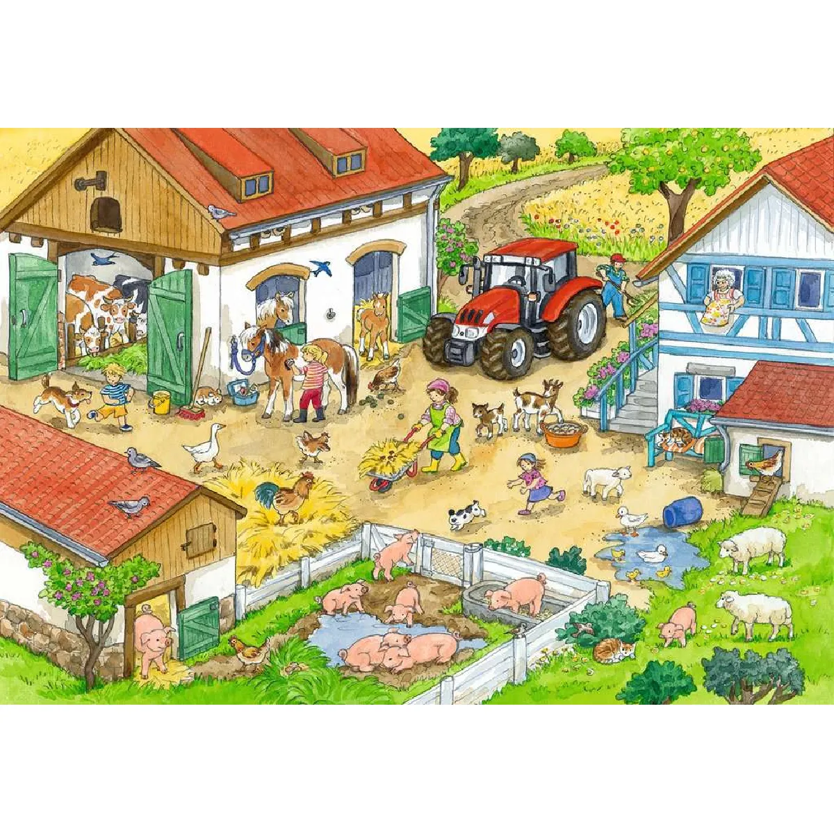 RAVENSBURGER Puzzle 2x24 Pièces - Bonheur à la Ferme