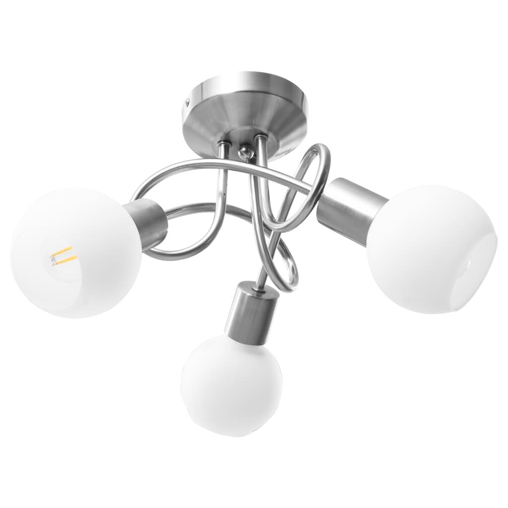 vidaXL Plafondlamp met keramische kappen voor 3 E14-lampen