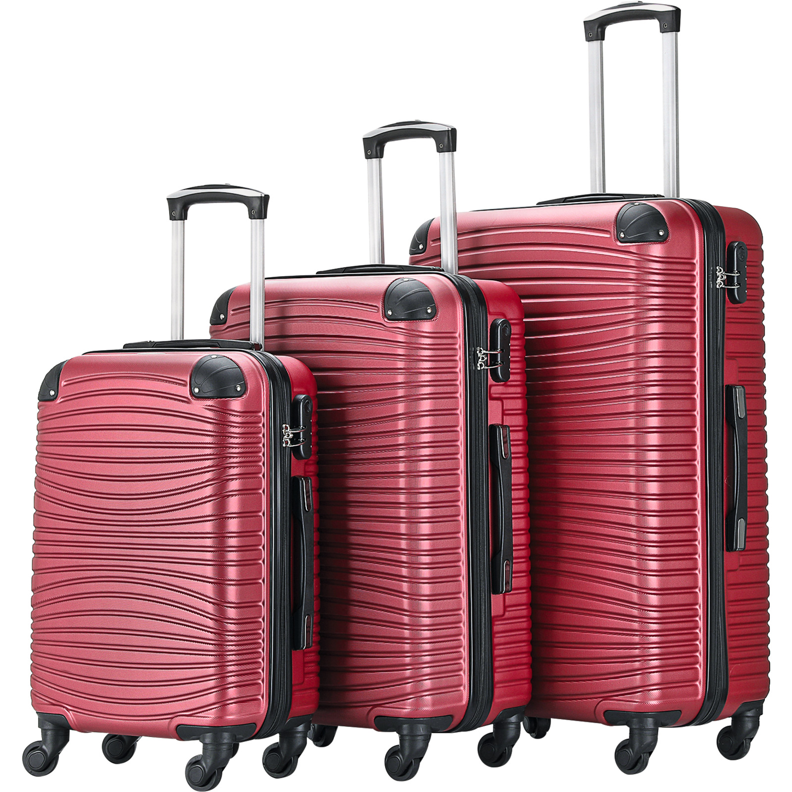 Schalenkoffer Mila S 57cm, ABS dunkelrot