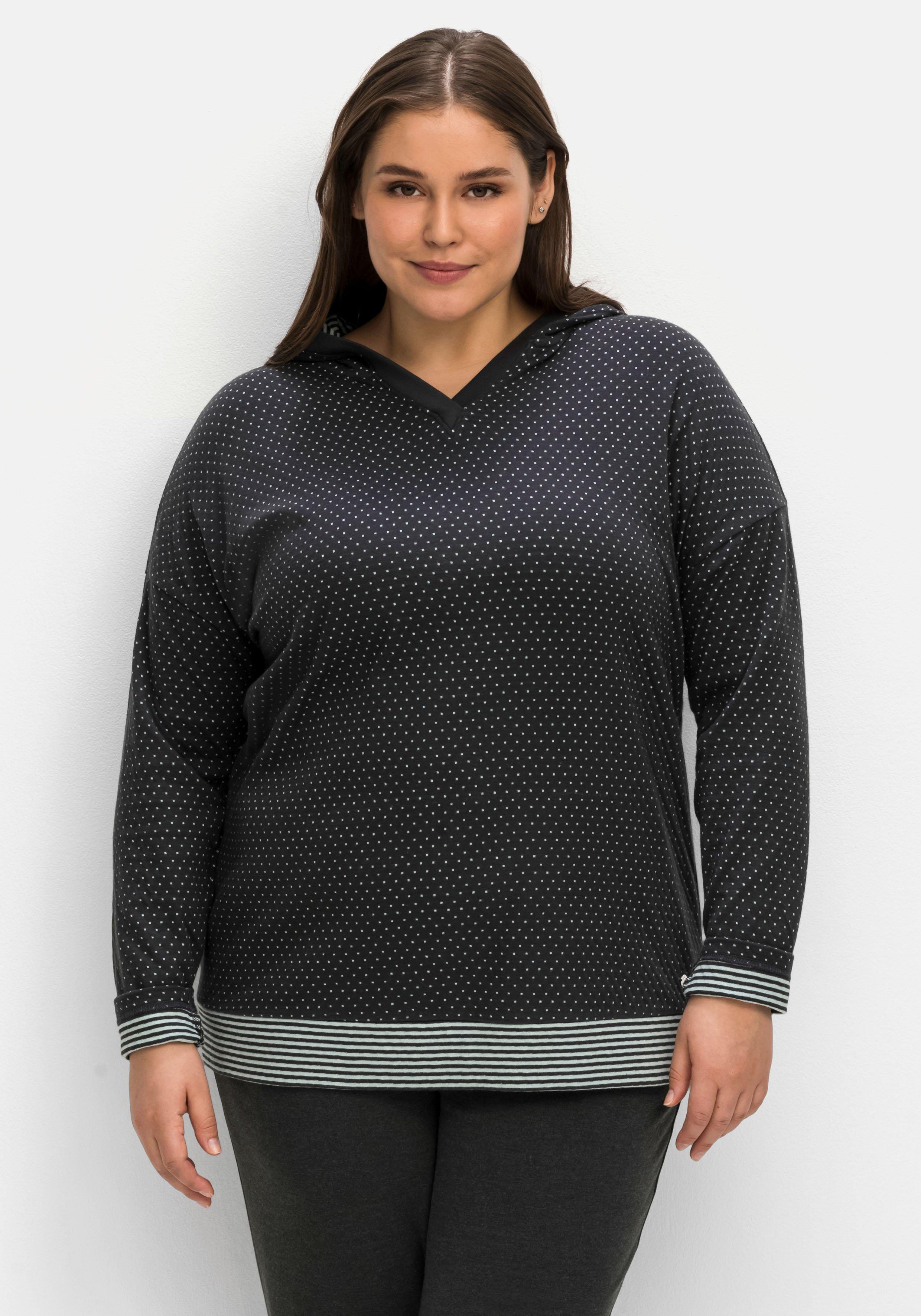 Relaxshirt mit Kapuze, in Double-Face-Optik