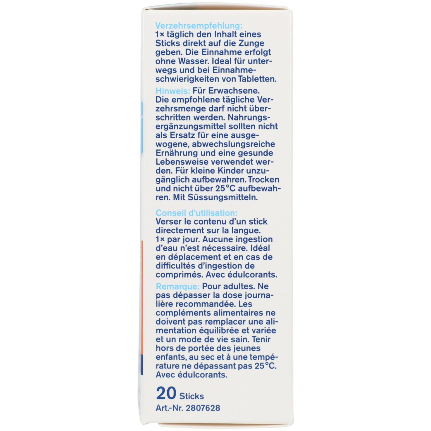 tetesept Magnesium 335 Calcium + D3 20 Sticks 20 Sticks