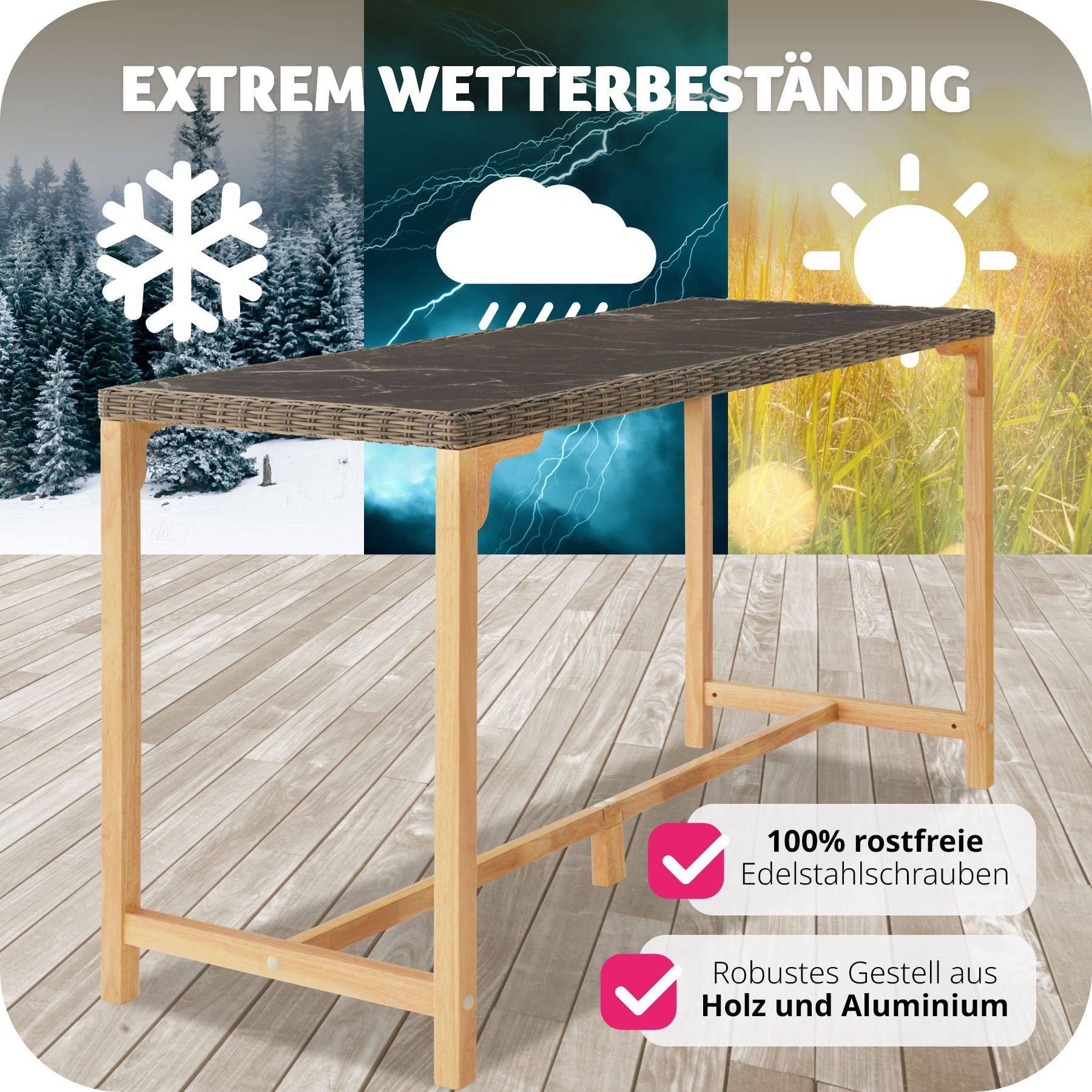 Rattan Tisch Lovas