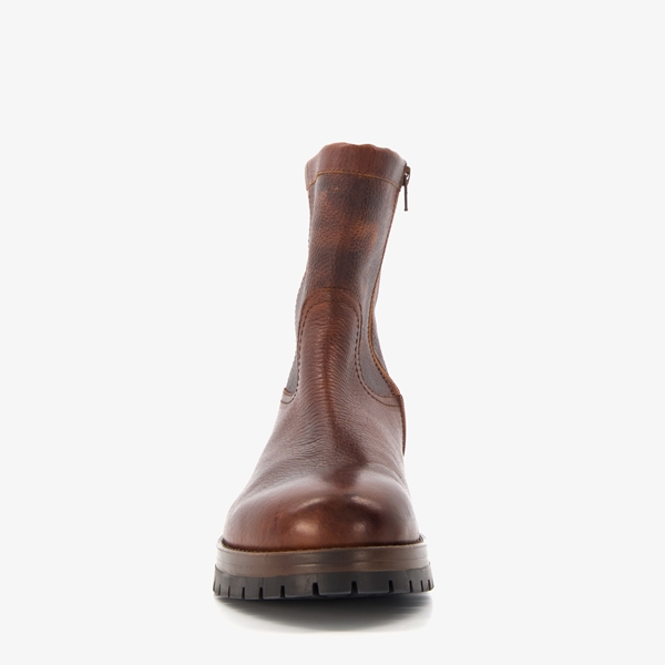 Van Beers gevoerde leren heren boots donkerbruin