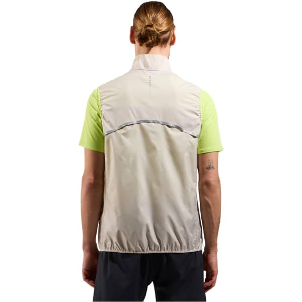 Veste running ODLO ZEROWEIGHT VEST SILVER CLOUD/SHARP GREEN