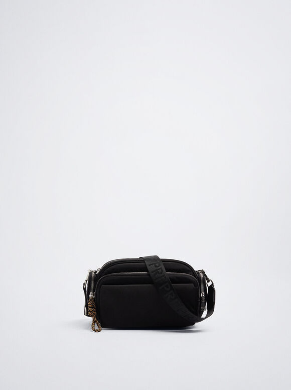 Bolsa Bandolera De Nylon - Preto