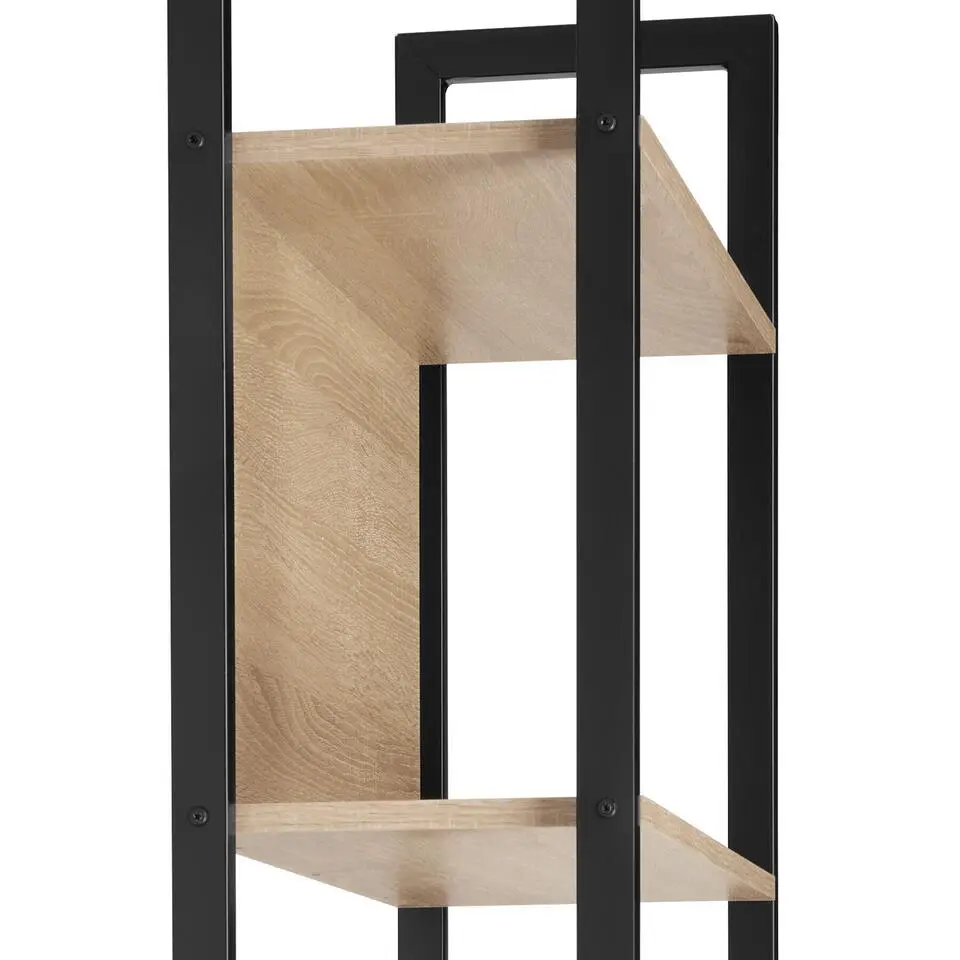 tectake Wandrek Westport 62x24x165,5cm, Industrieel Licht Hout, Eiken Sonoma