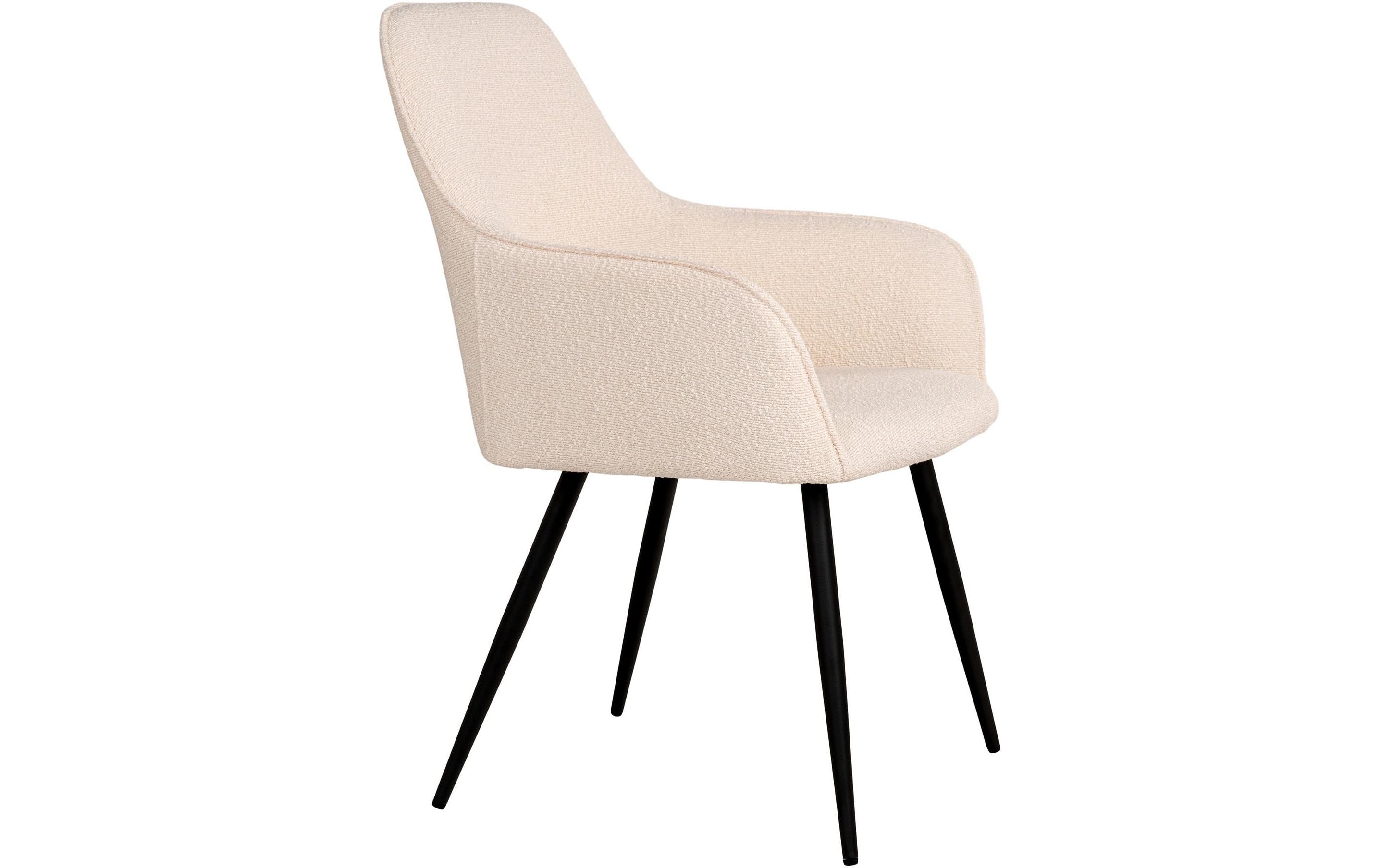 Stuhl Harbo 65 x 57 x 87, Schwarz/Weiss, 2 Stück<br>Esszimmerstuhl mit Armlehnen und Rautensteppung