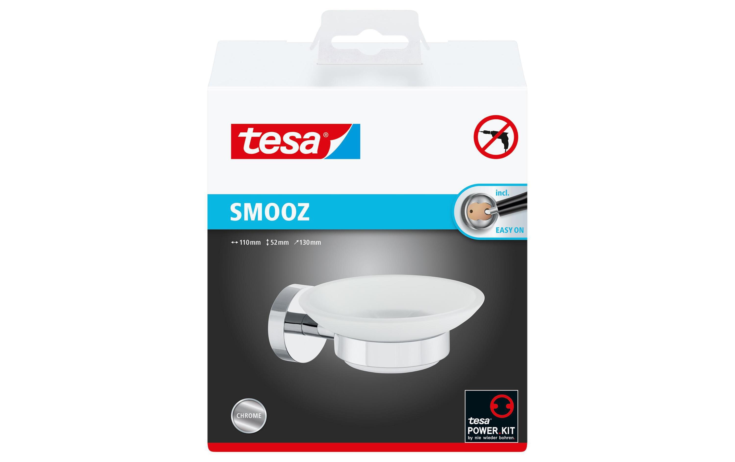 GlashalterSeifenhalter mit tesa Befestigungstechnologie