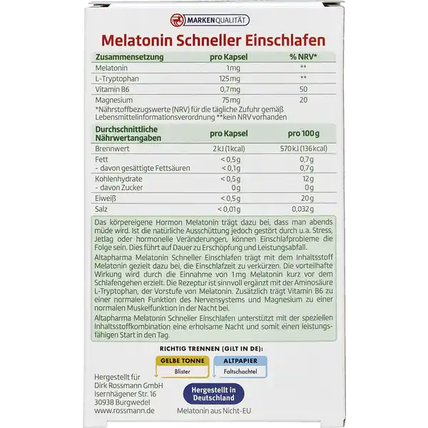 Melatonin Schneller Einschlafen