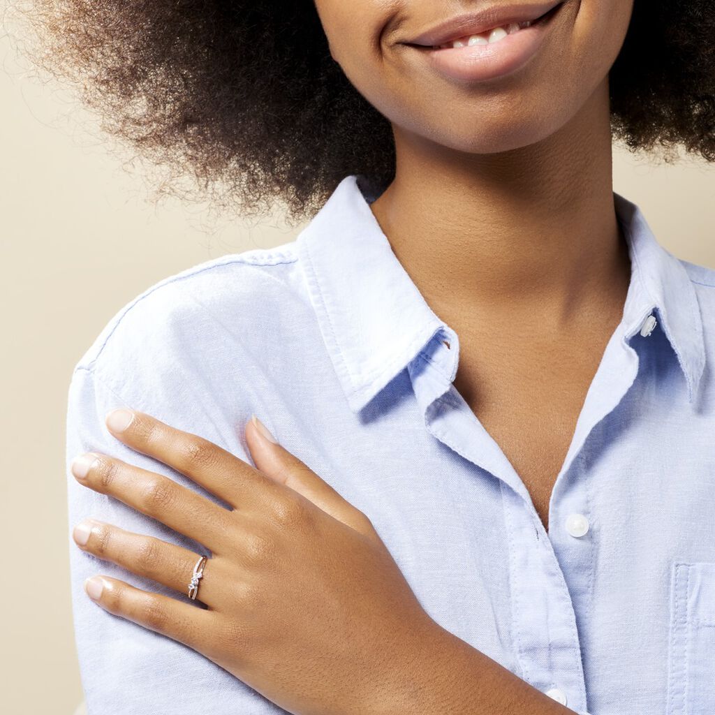 Bague Edwige Or Blanc Oxyde De Zirconium
