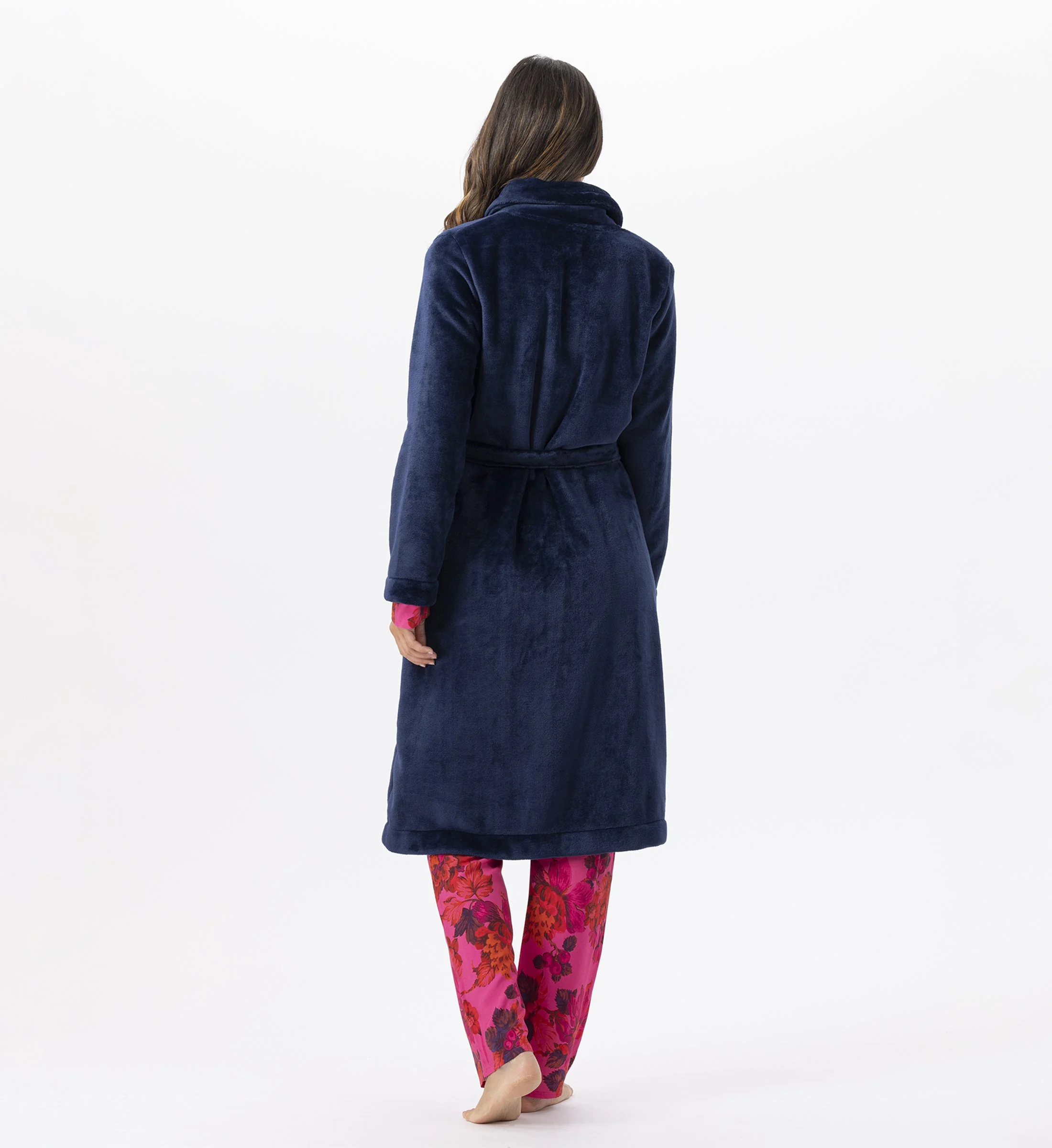 ESSENTIEL H51B - Robe de chambre en peluche flanelle | Bleu