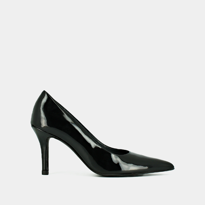 Escarpins à bouts pointus  en cuir vernis noir
