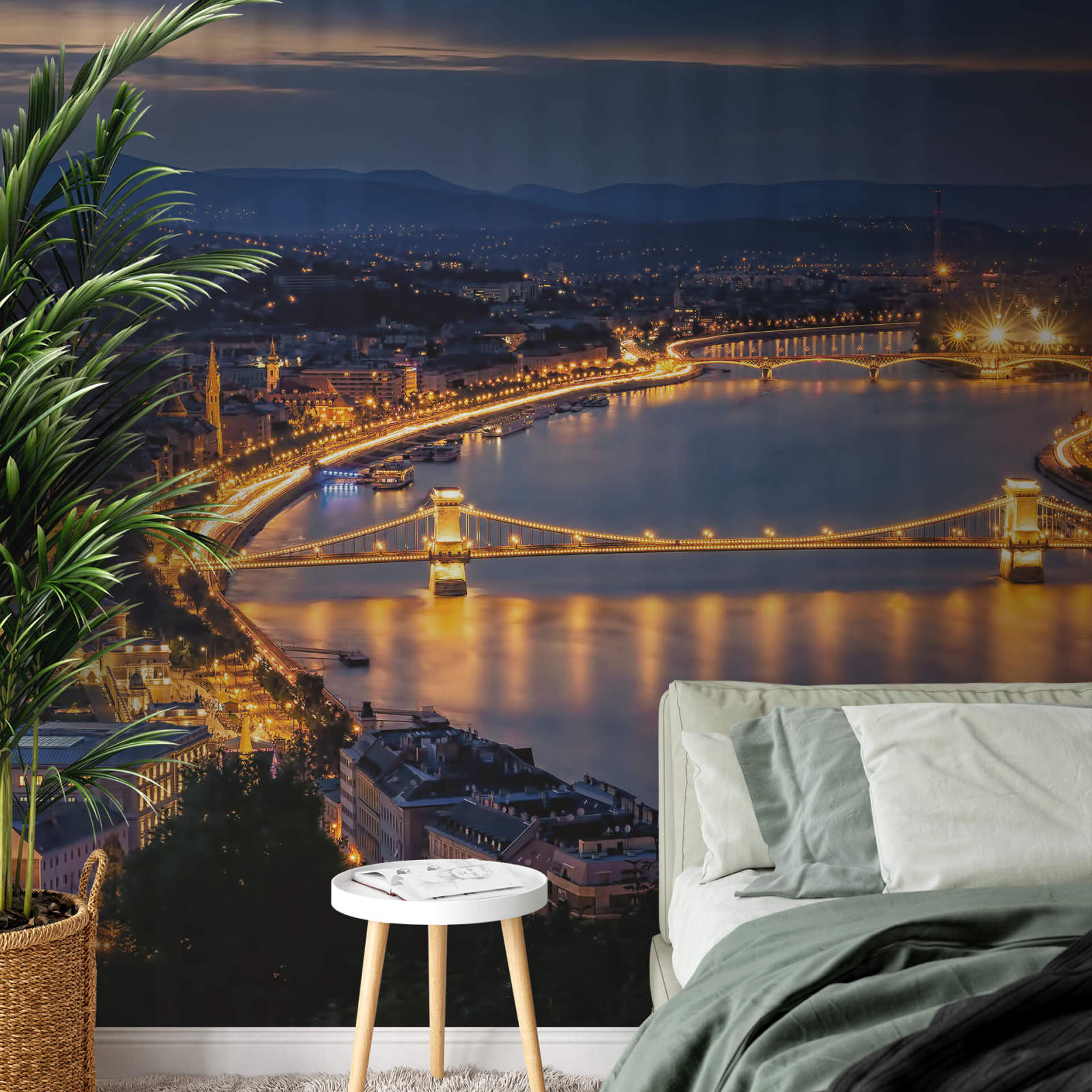 Fototapete DESIGNWALLS 2.0 - gelb-blau - Skyline - 2,6 Meter