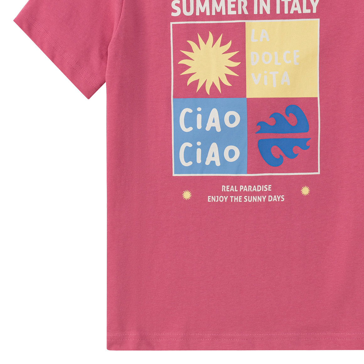Jonas Nielsen Jungen T-Shirt mit großem Print pink