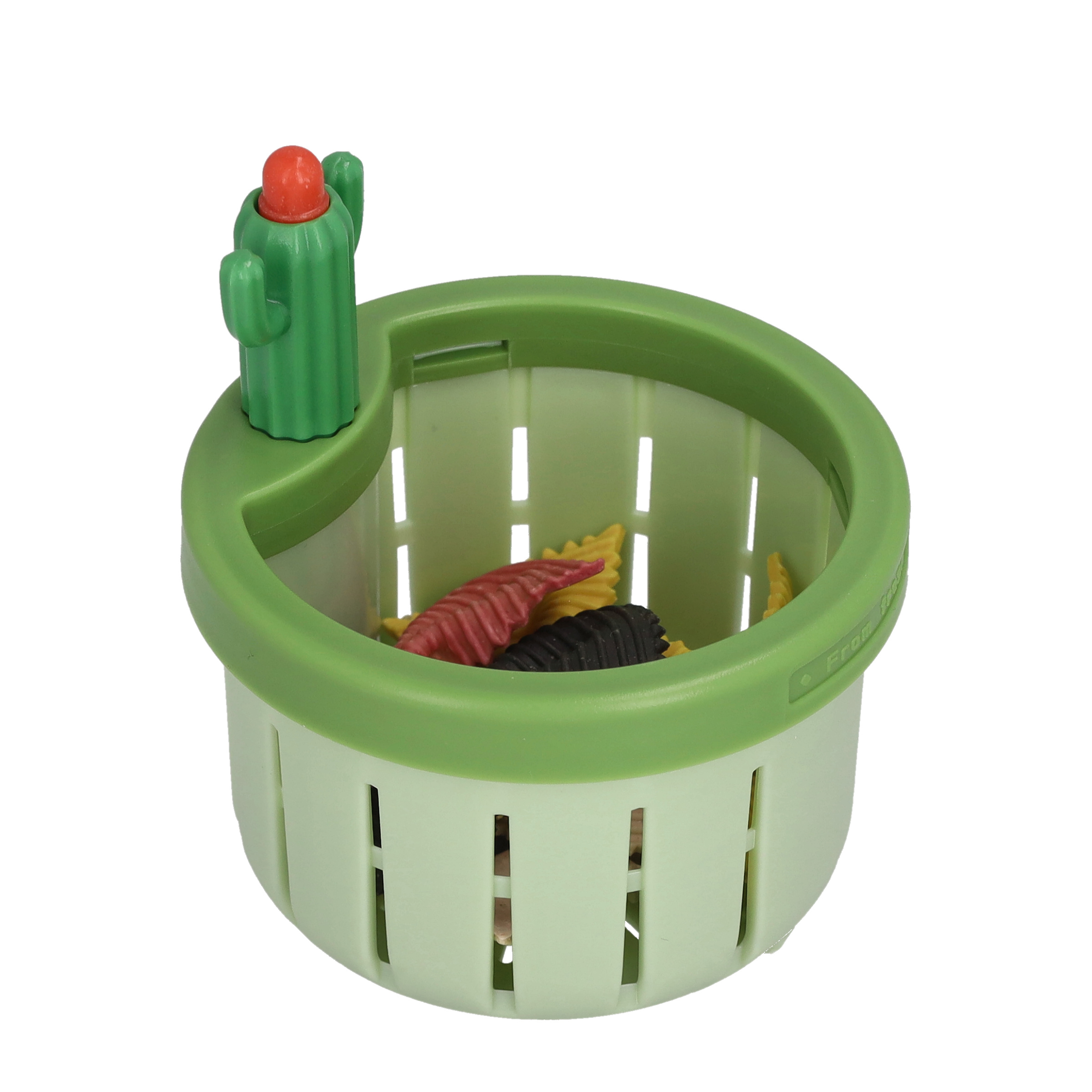 (Ø68x5mm) Kaktus Abfluss Haarfänger Abflusssieb mit Klappöffnung für Küche / Badezimmer - Grün