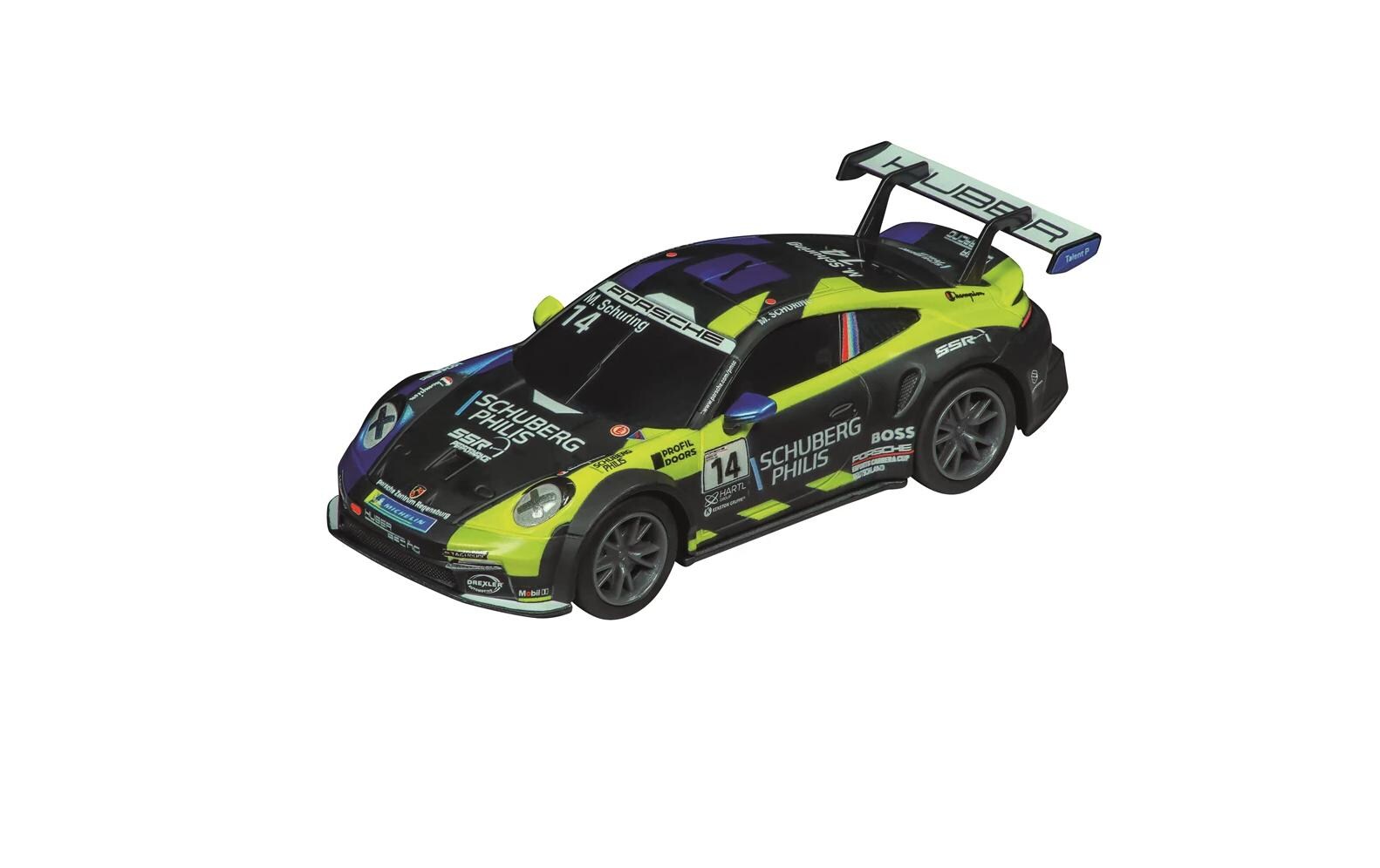 Rennbahnauto GO! Porsche 992 GT3 Cup, No.14Slotcar mit offizieller Lizenz für Carrera GO!