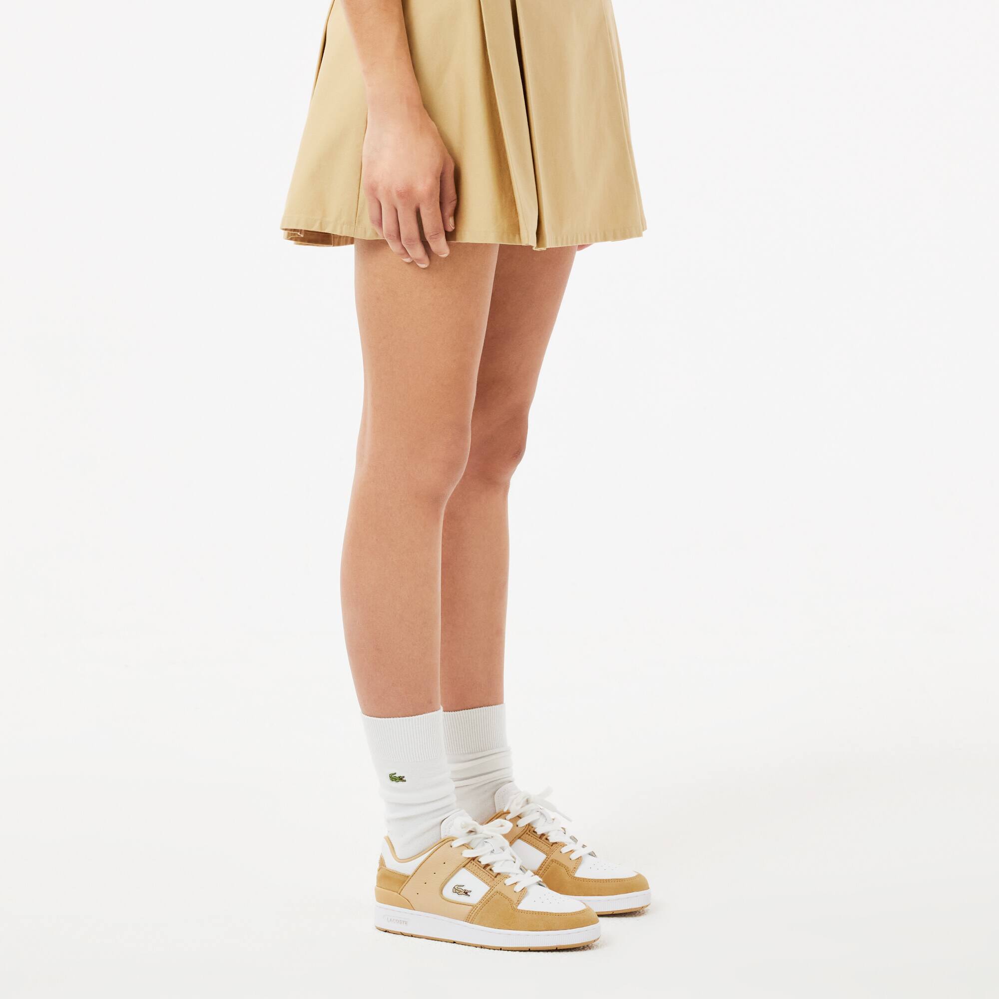 Damen-Sneakers COURT CAGE aus Leder Sneakers - Braun - Lacoste - Damen
