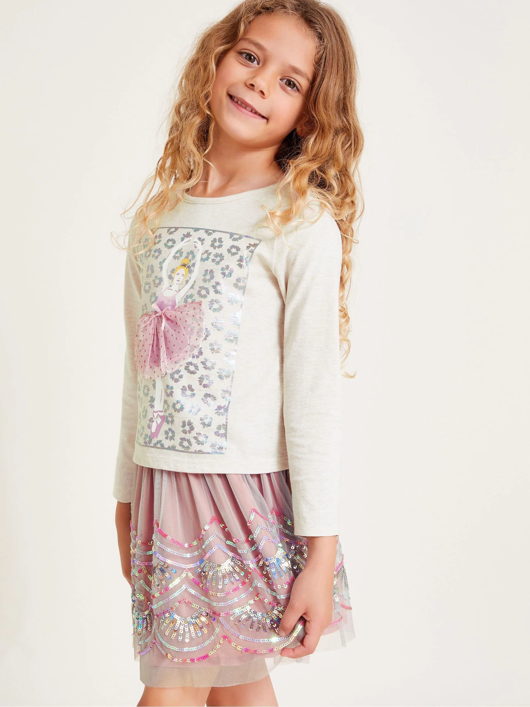 Monsoon Ballerina's Set van top en lovertjesrok