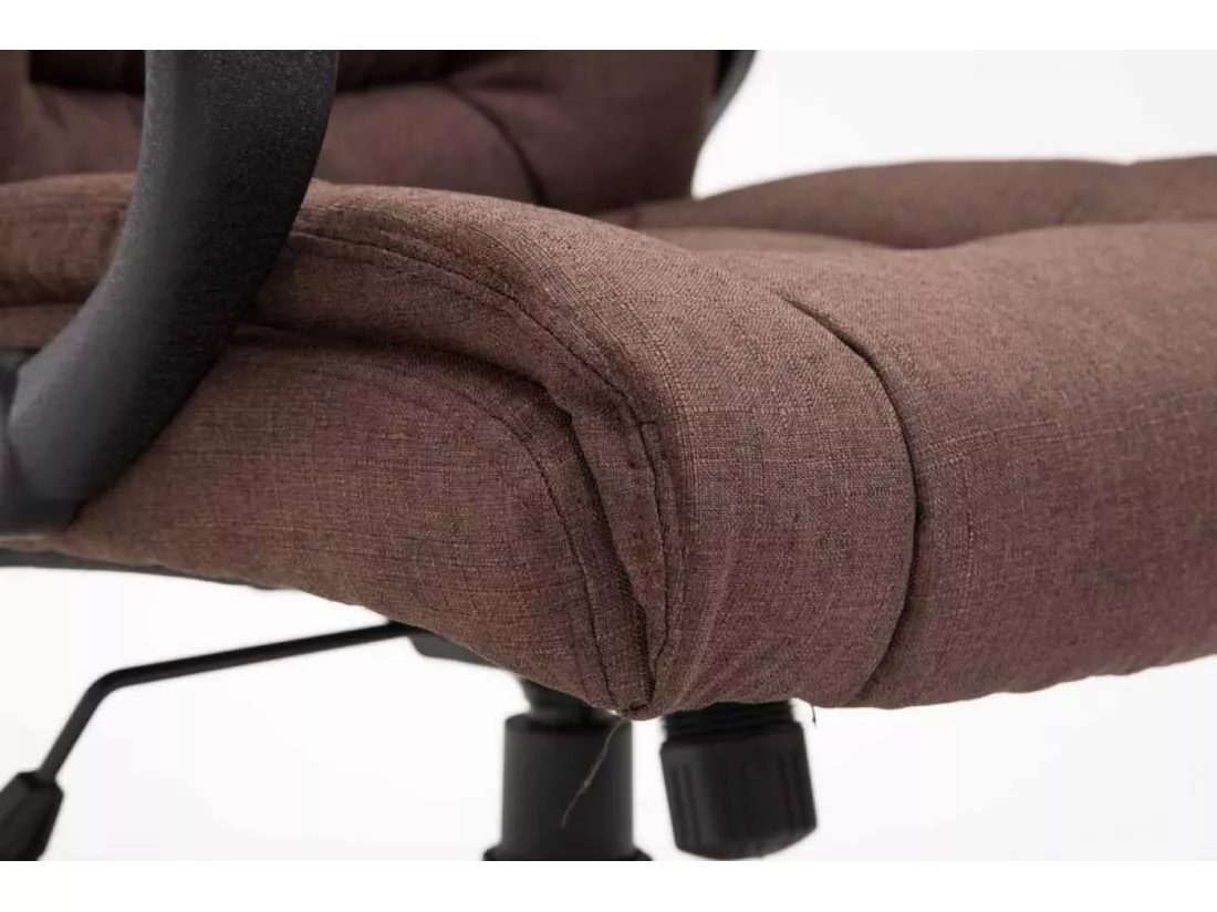 Chaise de bureau - Tissu & Blanc - Marron - XL Sparta