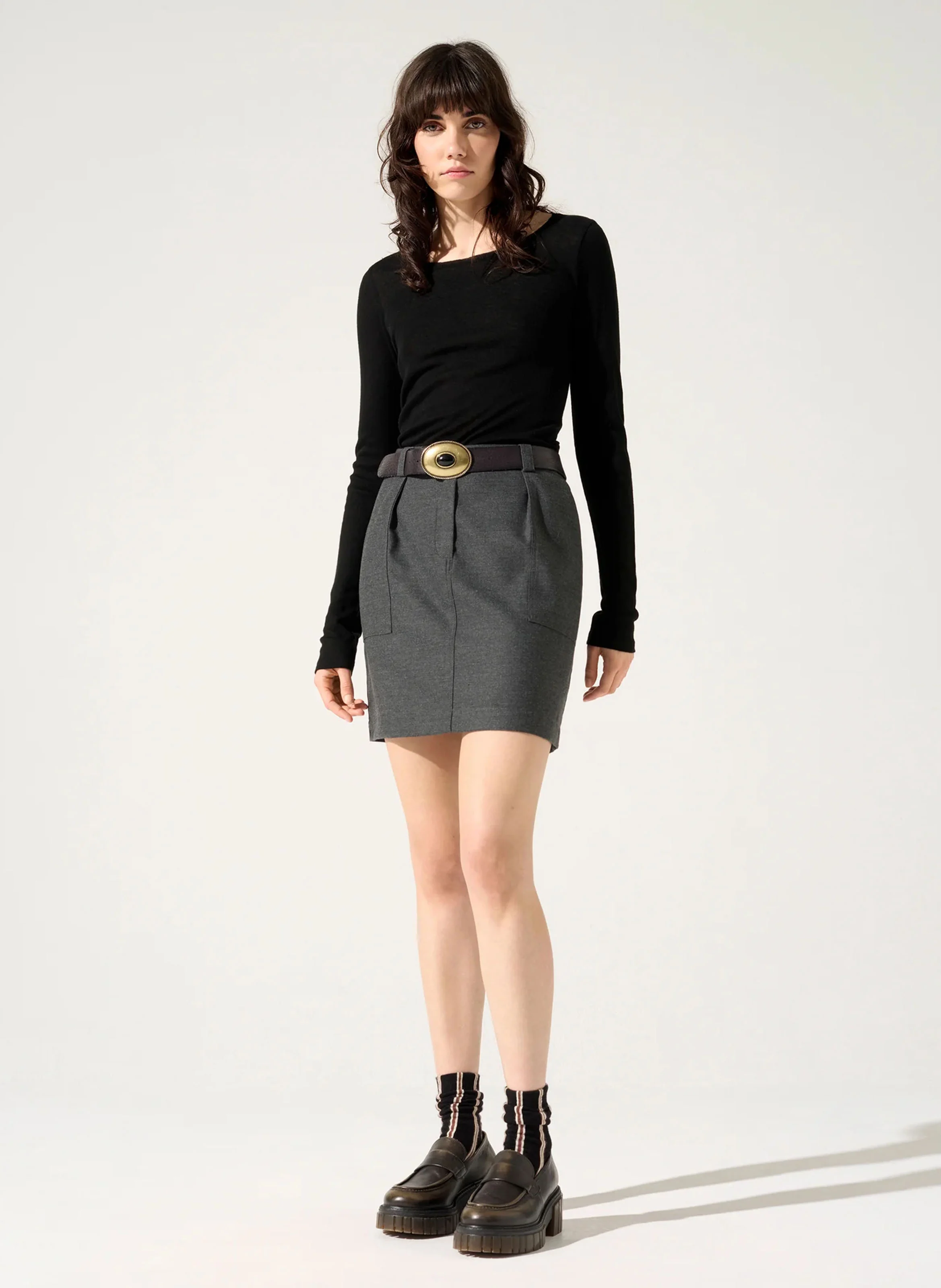 LIVIO - Tee-shirt col rond ajusté | Noir
