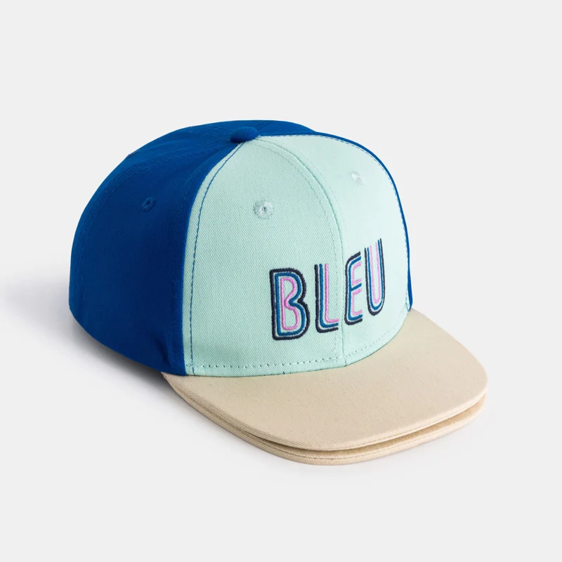 Casquette bébé garçon tricolore à message turquoise Catimini Turquoise