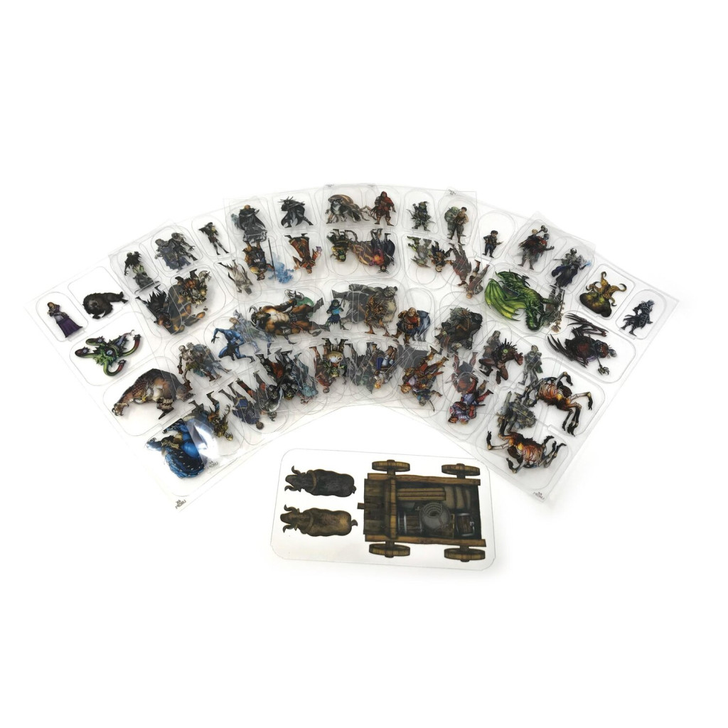 Flat Plastic Miniatures - 5E Starter Set Minis - 84Pc