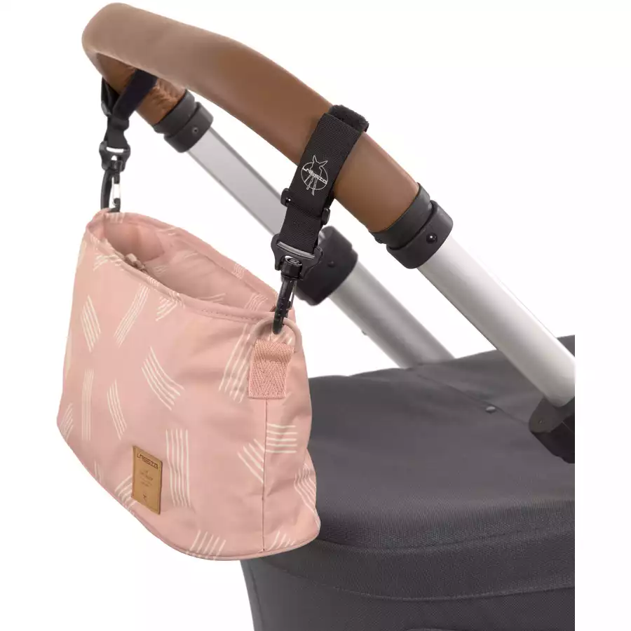 LÄSSIG Organizer für Kinderwagen  Soft Stripes rose