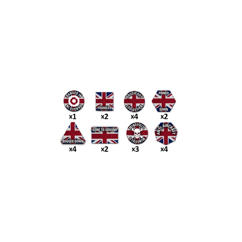 Team Yankee - British Token Set