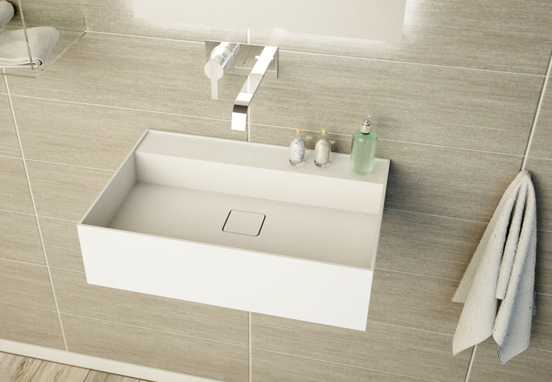 SSI Design Solid Blinc 60 wastafel 60x40x16cm mat wit