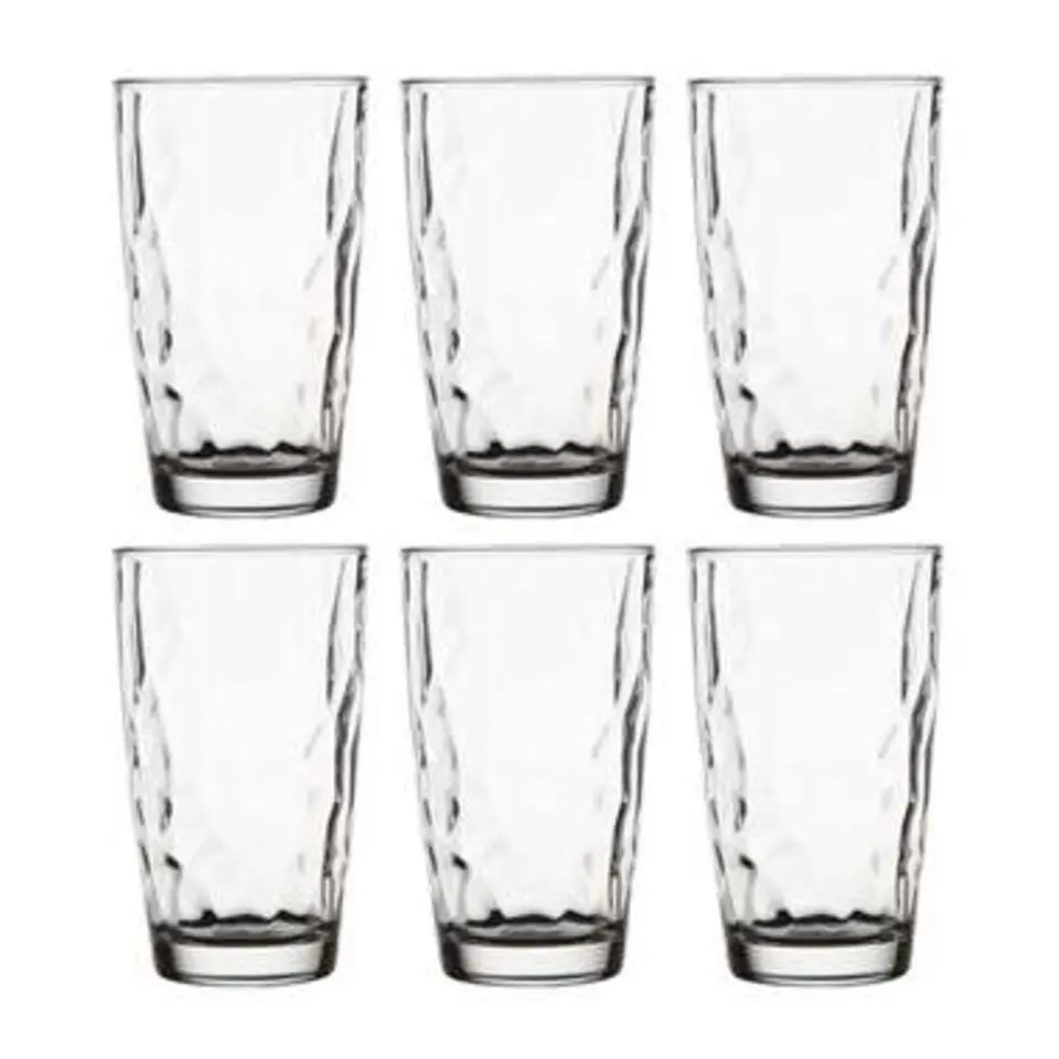6x Stuks tumbler waterglazen/sapglazen Diamond Dof 470 ml
