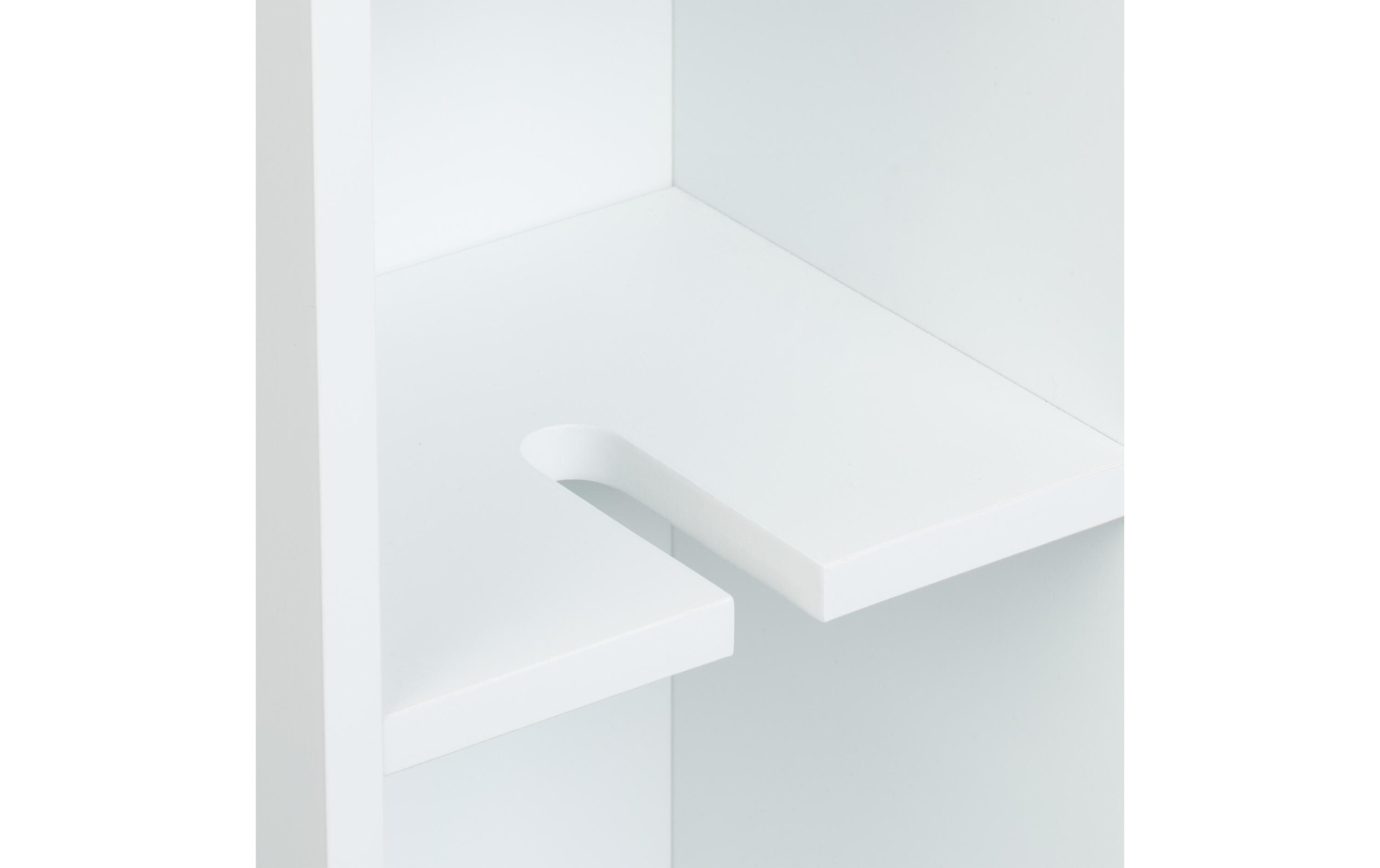 Nischenwagen Weiss, 62 x 19.5 x 64 cmNischen-Ordnungswagen für das Badezimmer
