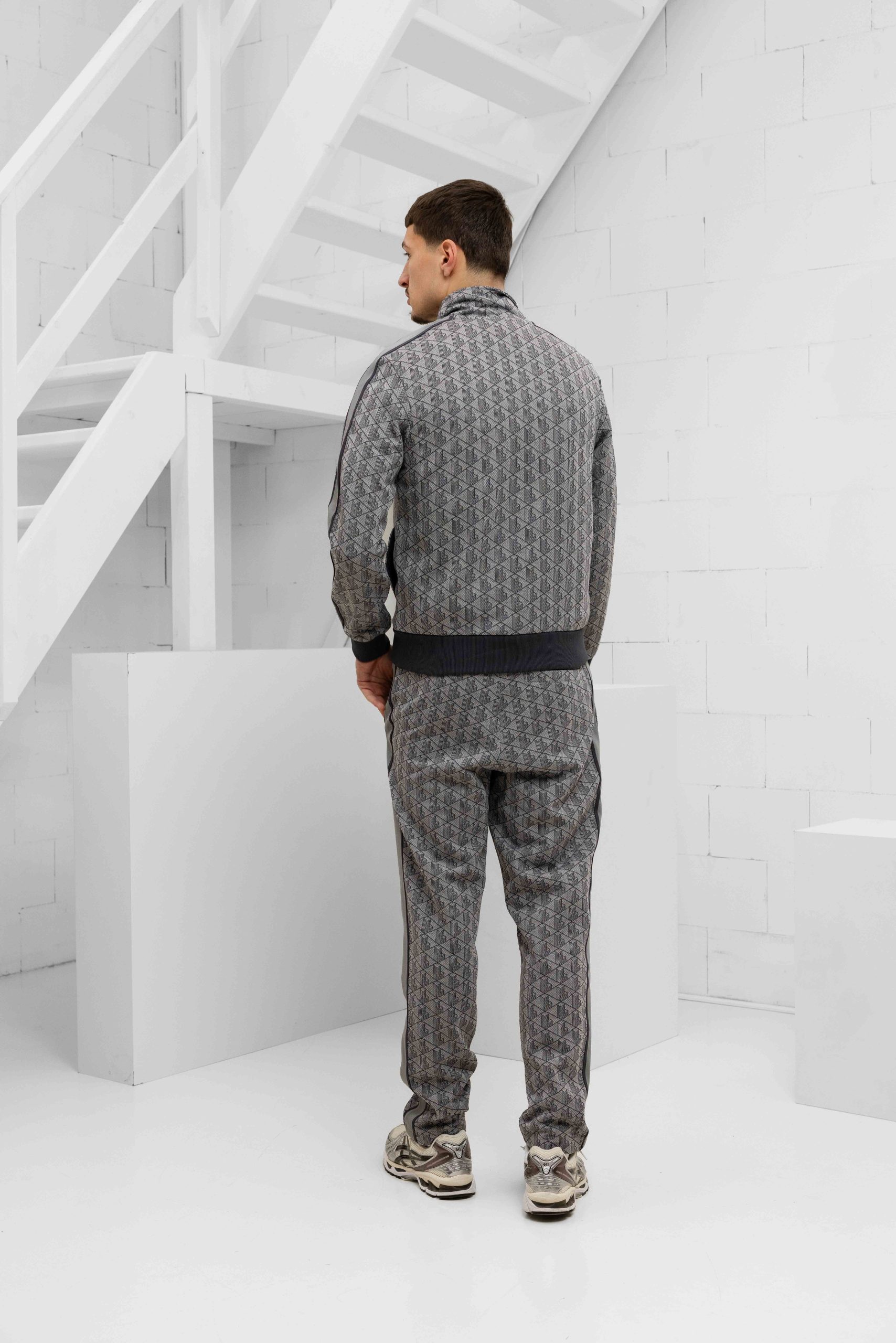 Lacoste Paris Jacquard Trainingspak Heren Grijs