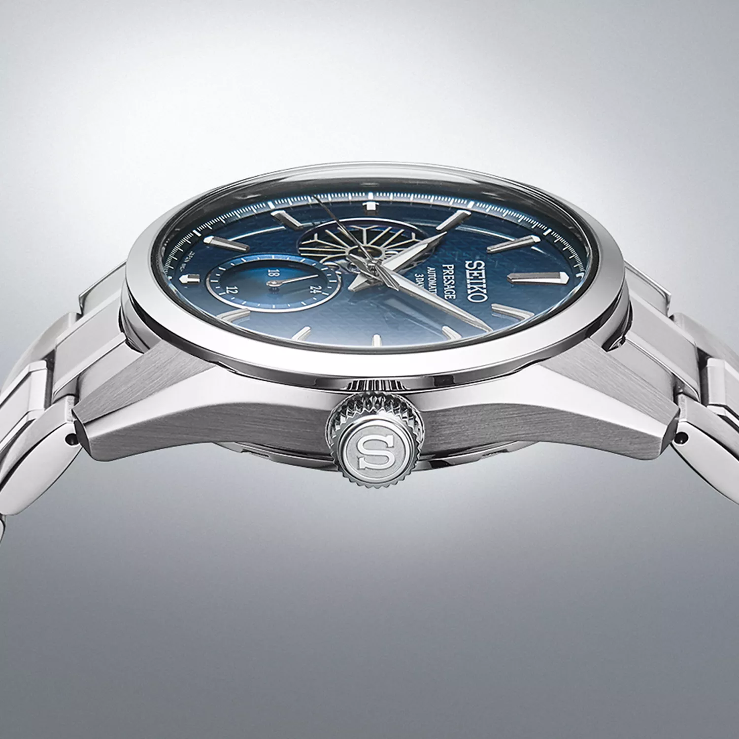 Seiko Presage 'Ao' Sharp-Edged Open Heart SPB417J1