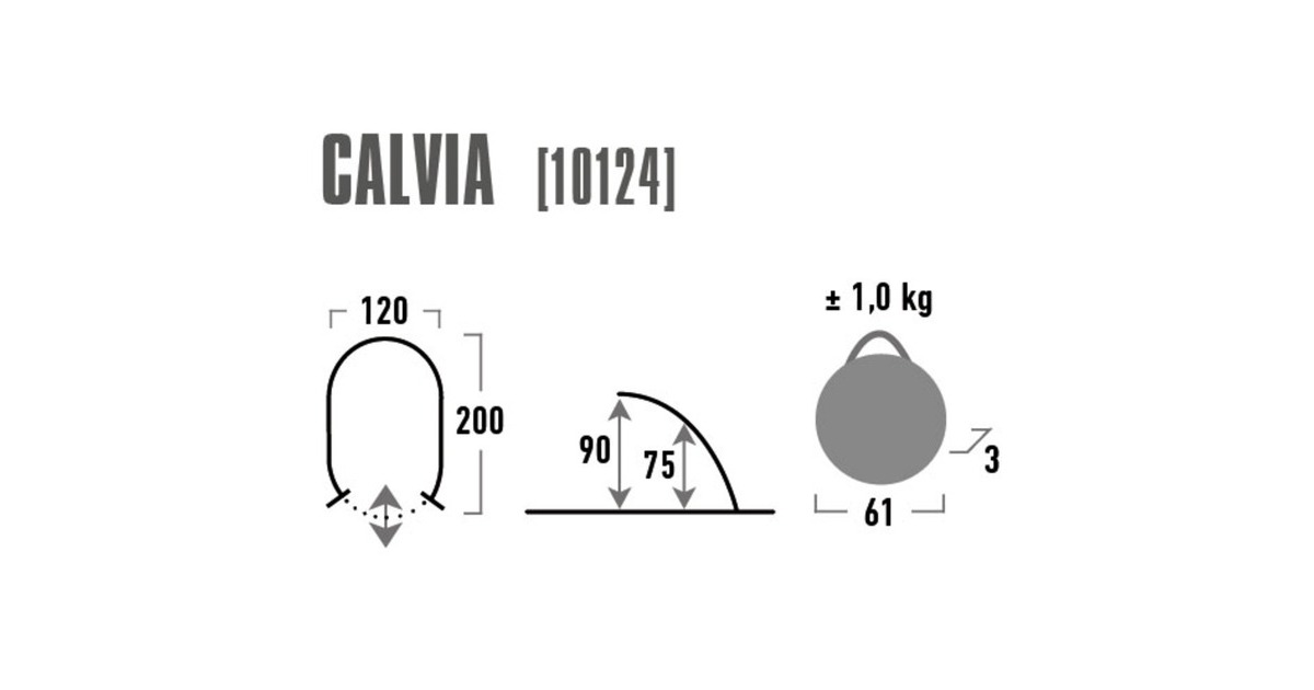 High PeakCalvia tent  (Blauw/grijs)