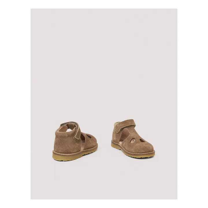 Petit Nord Sandales T-Bar Scratchs Suede | Marron