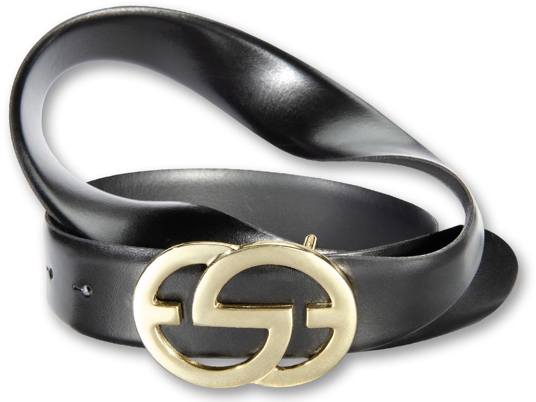 Silbergift Koppelgürtel mit goldfarbener Designschliesse