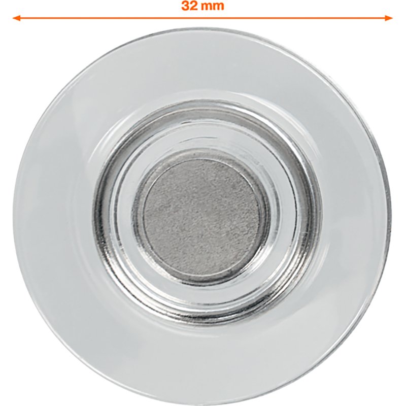 Aimants transparents Ø 32 mm Nobo pour tableaux blancs en verre RARE EARTH - Lot de 10