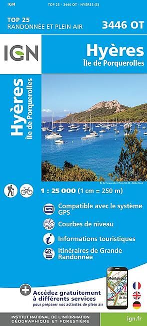 IGN - TOP25 3446OT HYERES ILE DE PORQUEROLLES 1 25 000