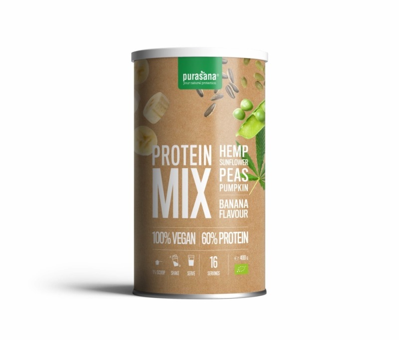 Purasana Proteïn Mix 100% Vegan Banana 400g