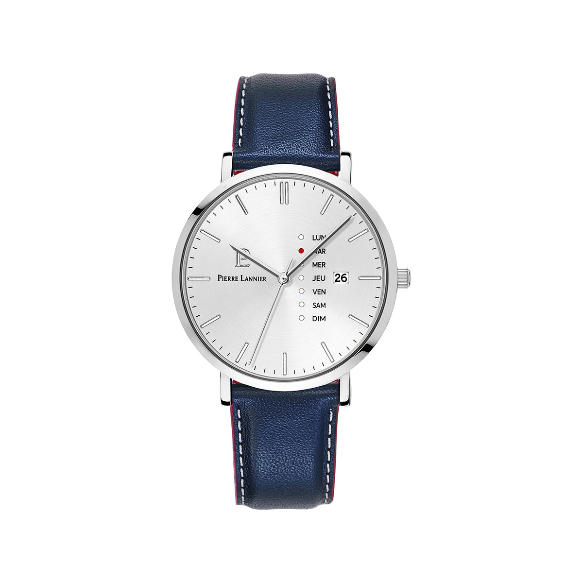 Montre PIERRE LANNIER Data homme bracelet cuir bleu