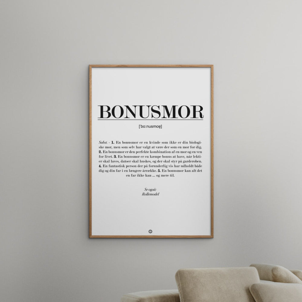 Køb Poster & Frame Citatplakat - Bonusmor Definition