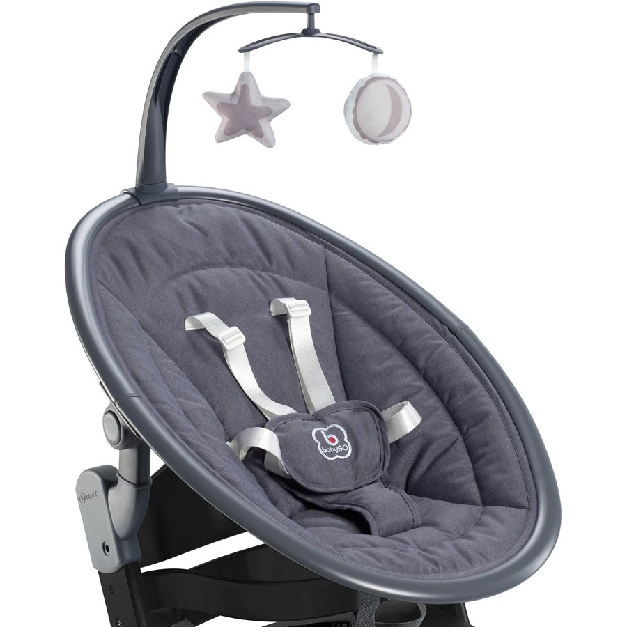 babyGO Hochhstuhl-Set Newborn Family Black  Grey