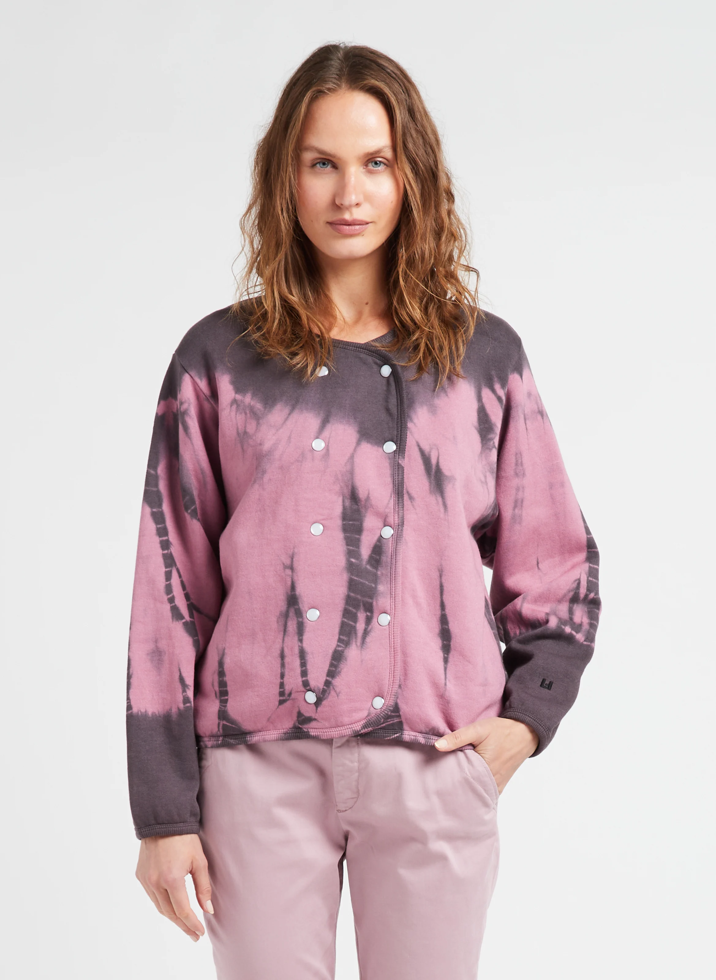 SONAR - Pull col rond en coton bio mélangé | Marron