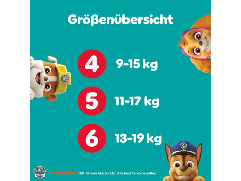 Pampers Windeln Baby Dry Pants Paw Patrol Extra Large Gröss Monatsbox 14-19 kg, 138 Stück