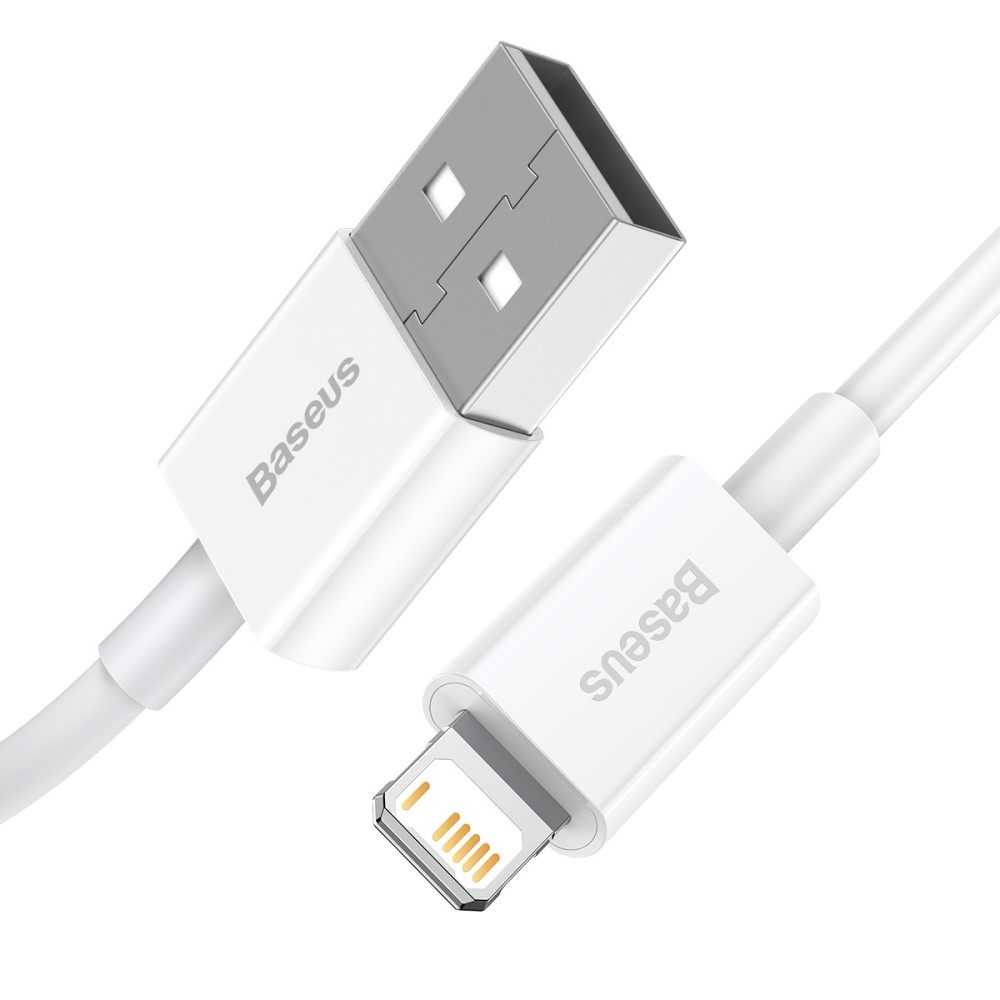(1.5m) 2.4A USB A auf Lightning Ladekabel Datenkabel - Weiss