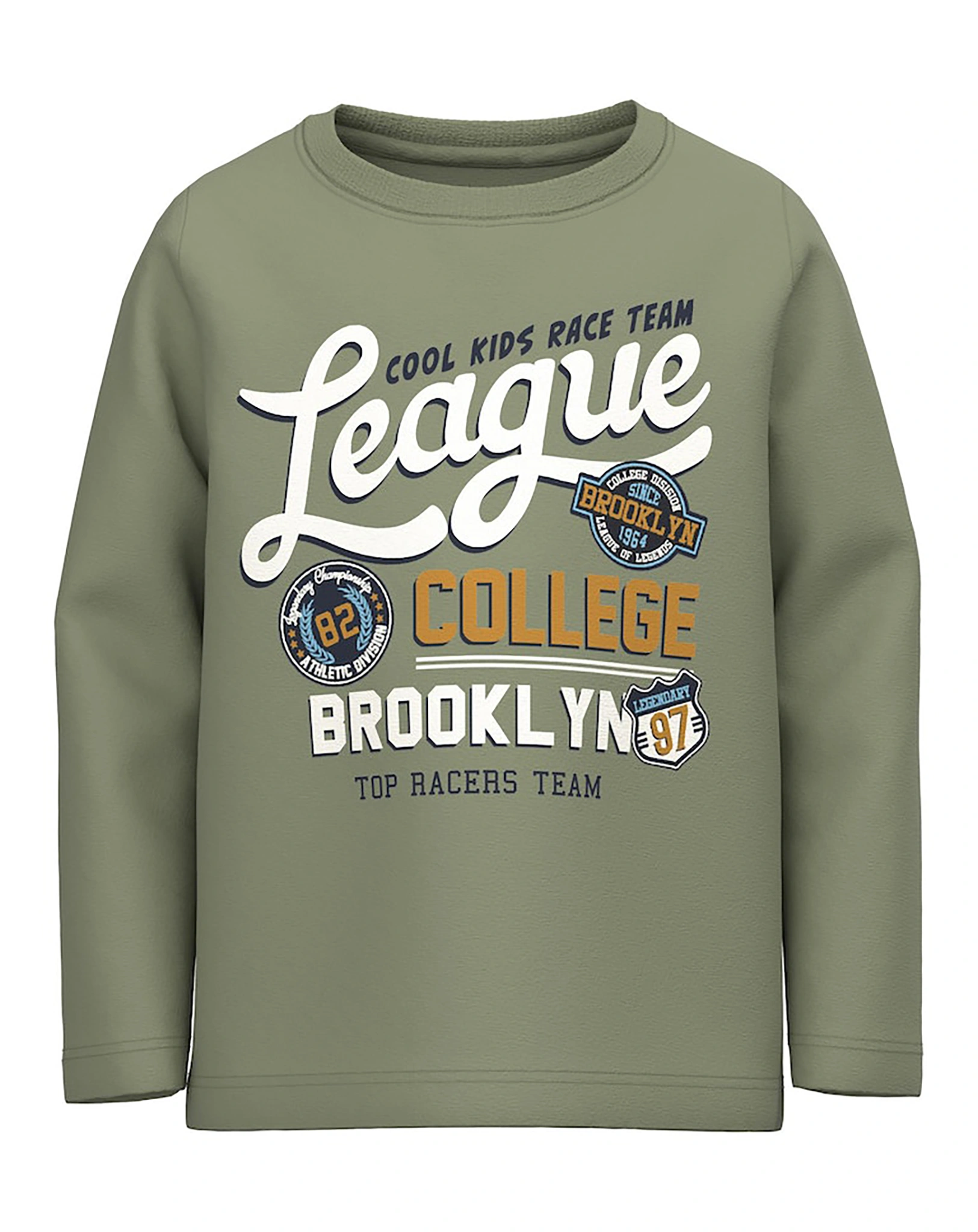 Langarmshirt NMMVUX BROOKLYN in oil green