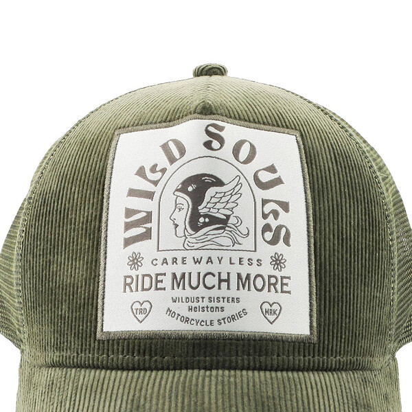 Helstons - Wildust - Casquette Wild Trucker Kaki / Blanc
